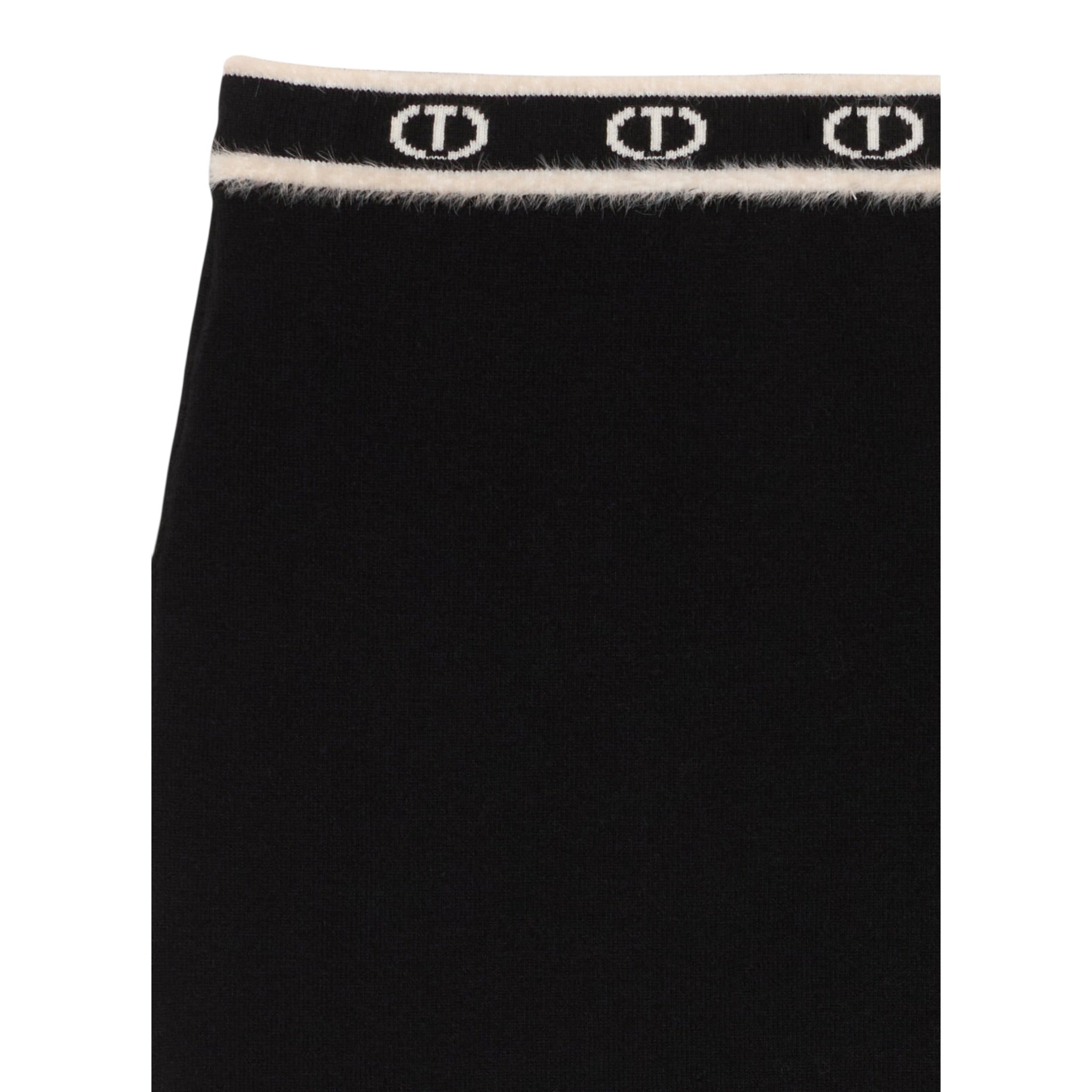 Twinset Gonna tinta unita con Loghi Nero per Bambina 252GJ3071 NERO TWINSET 