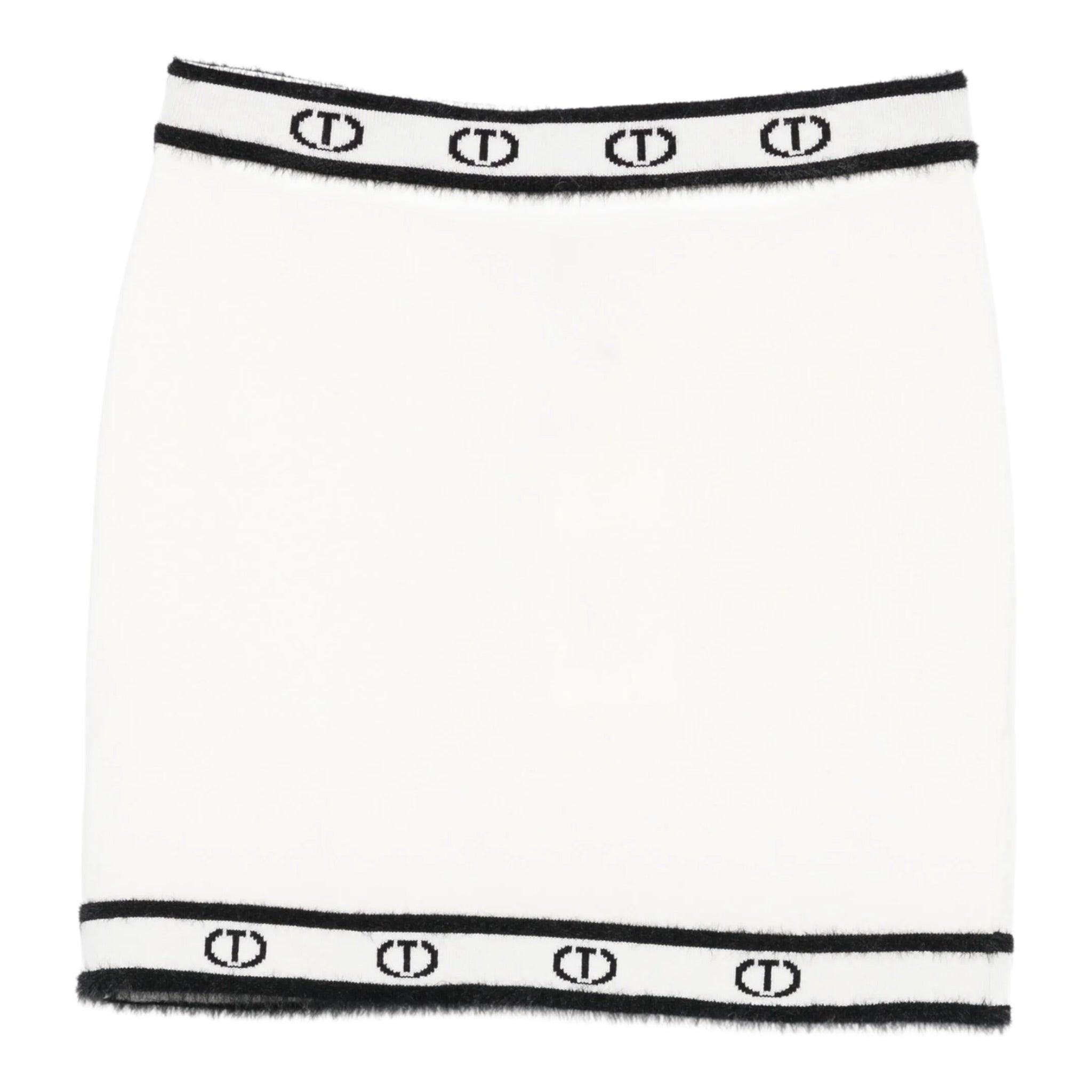 Twinset Gonna tinta unita con Logo Panna per Bambina 252GJ3072 PANNA TWINSET 