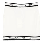 Twinset Gonna tinta unita con Logo Panna per Bambina 252GJ3072 PANNA TWINSET 