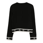Twinset Maglia Girocollo tinta unita con Loghi Nero per Bambina 252GJ3073X NERO TWINSET 