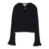Twinset Maglia tinta unita con Profili In Contrasto Nero per Bambina 252GJ3092 NERO TWINSET 