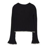Twinset Maglia tinta unita con Profili In Contrasto Nero per Bambina 252GJ3092 NERO TWINSET 