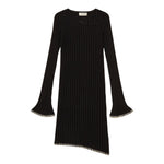 Twinset Abito Manica Lunga tinta unita con Logo Nero per Bambina 252GJ3093 NERO TWINSET 