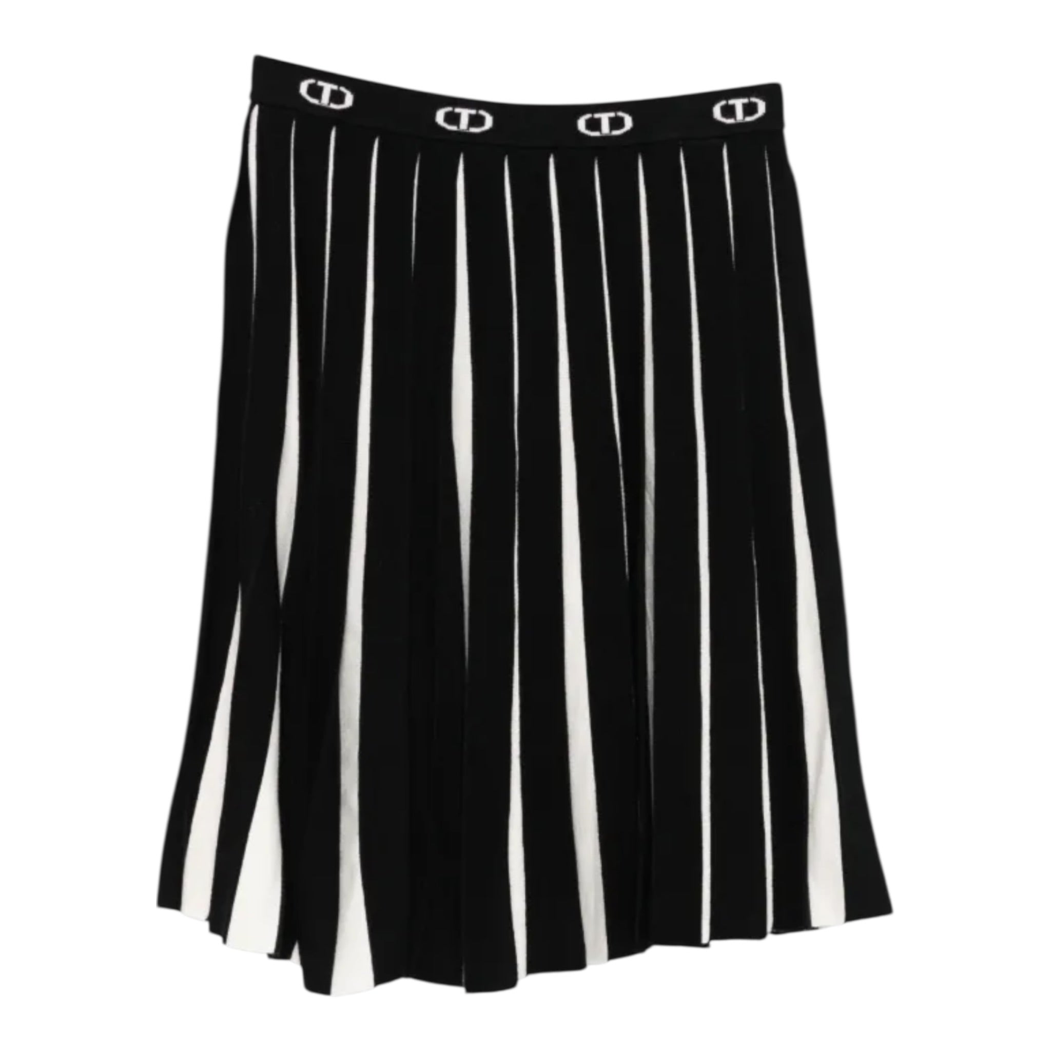 Twinset Gonna Bicolore con Plisset Nero/Bianco per Bambina 252GJ3100 NERO/BIANCO TWINSET 