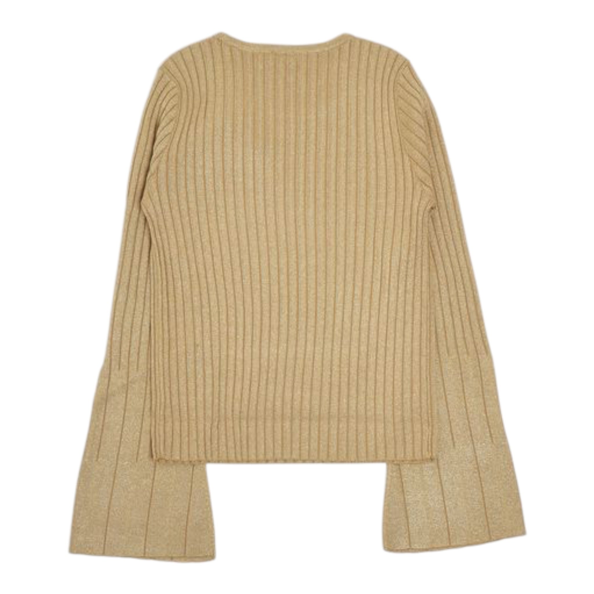 Twinset Maglia tinta unita con Logo Oro per Bambina 252GJ3111 ORO TWINSET 