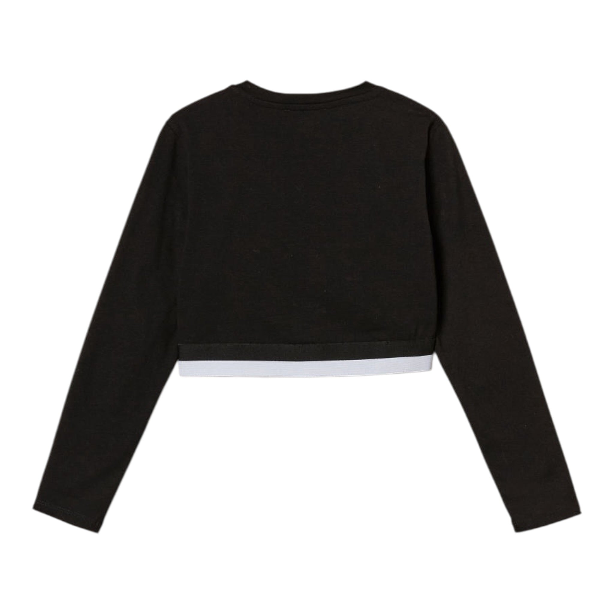 Twinset Shirt tinta unita con Logo Nero per Bambina GJ2322 NERO TWINSET 