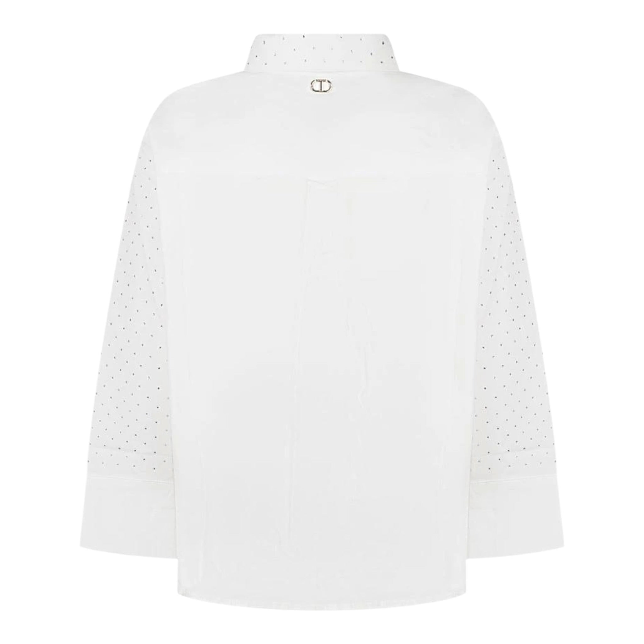Twinset Camicia tinta unita con Brillantini Bianco per Bambina GJ2330 BIANCO TWINSET 