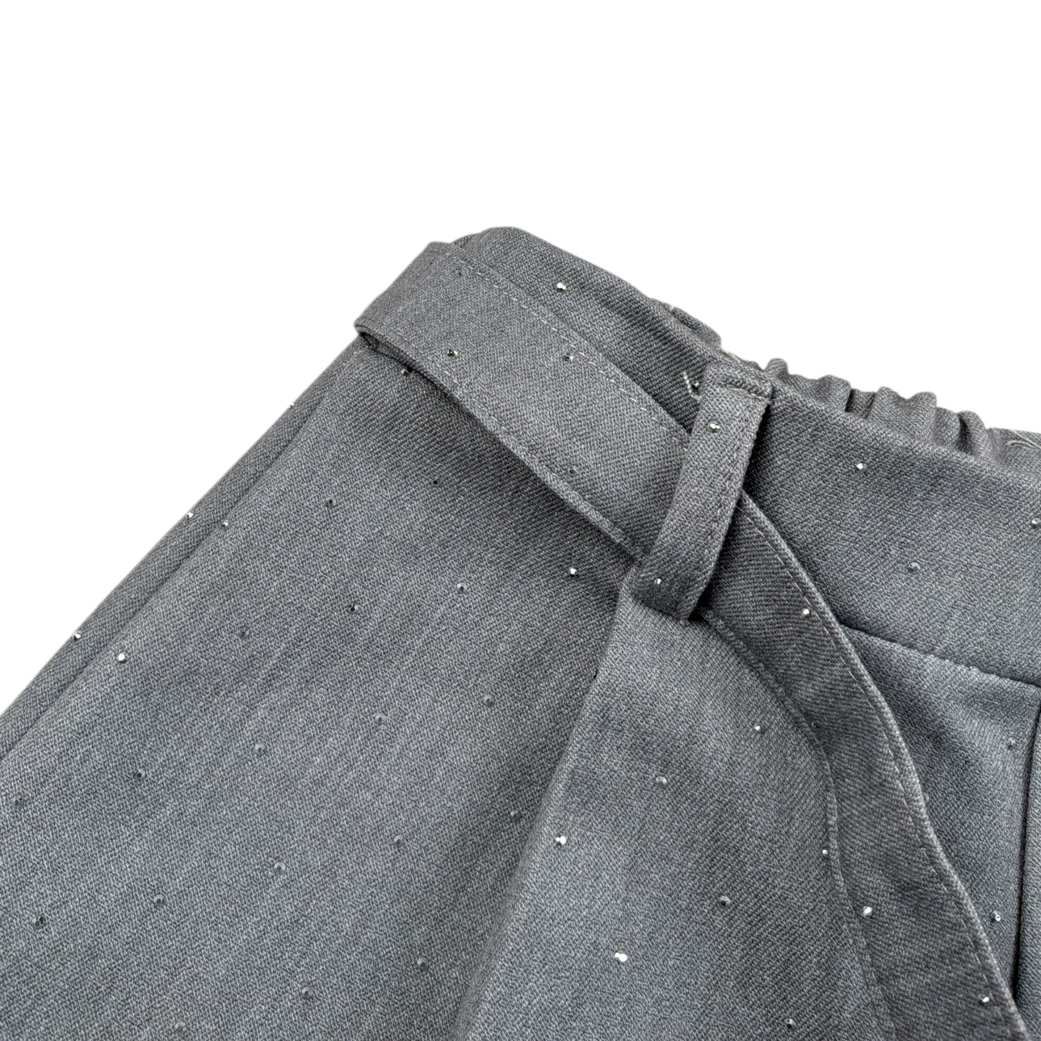 U+È Short tinta unita con Brillantini Grigio per Neonata UE1922 GRIGIO U+è 