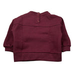 U+È Felpa Chiusa Girocollo tinta unita con Fiocco Bordeaux per Neonata UE1965 BORDEAUX U+è 