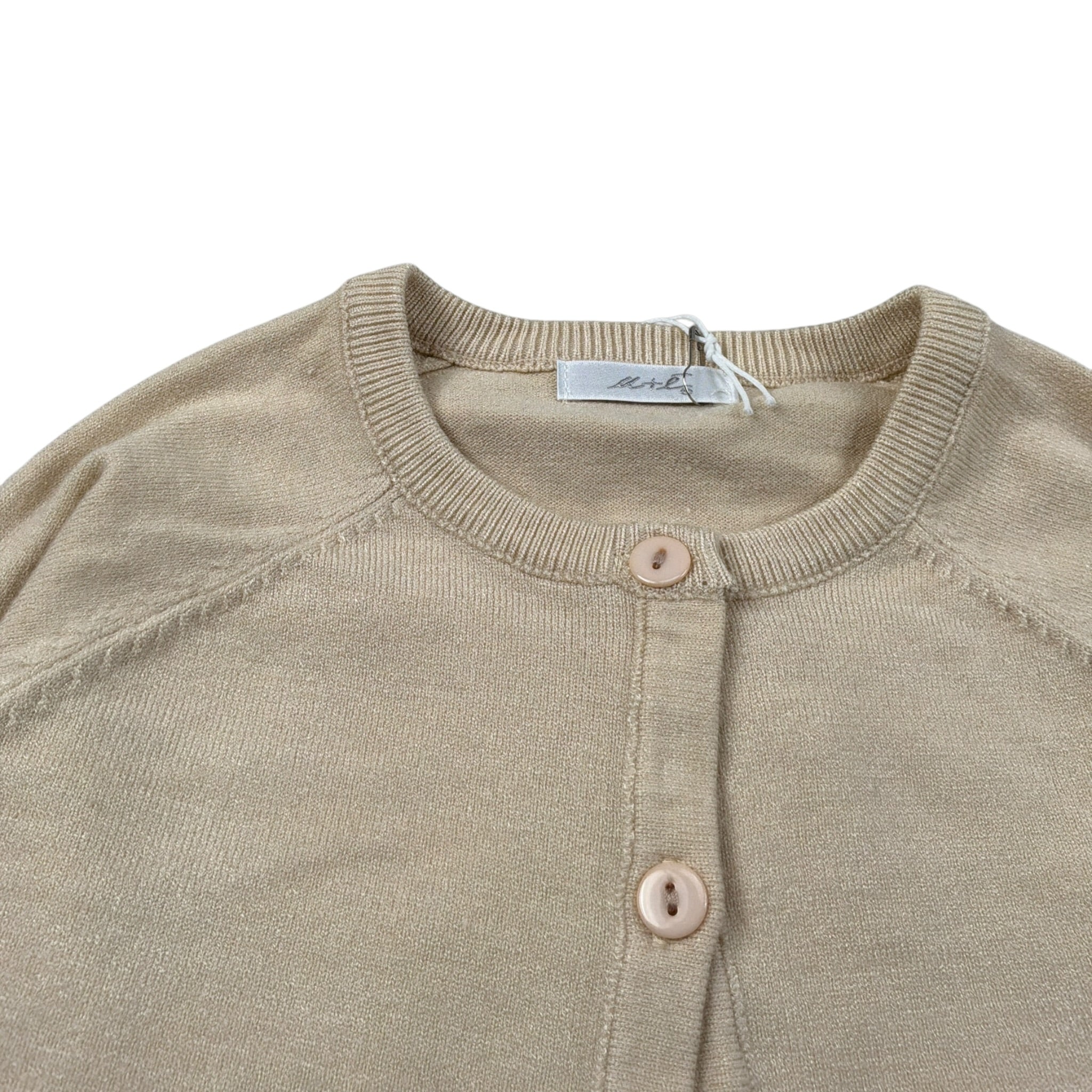 U+È Cardigan Tinta Uita Beige per Bambina UE1996 BEIGE U+è 