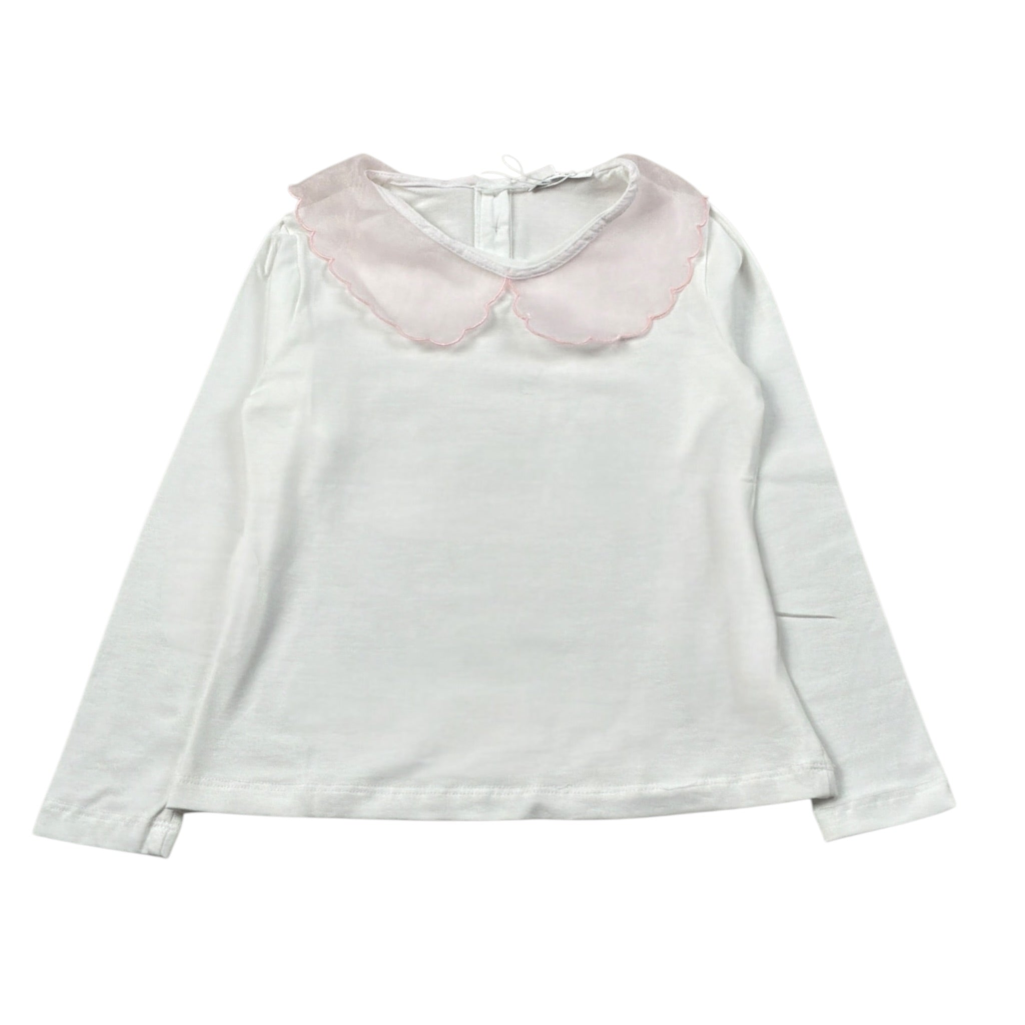 U+È Shirt tinta unita con Colletto In Contrasto Bianco per Bambina UE1999J BIANCO U+è 