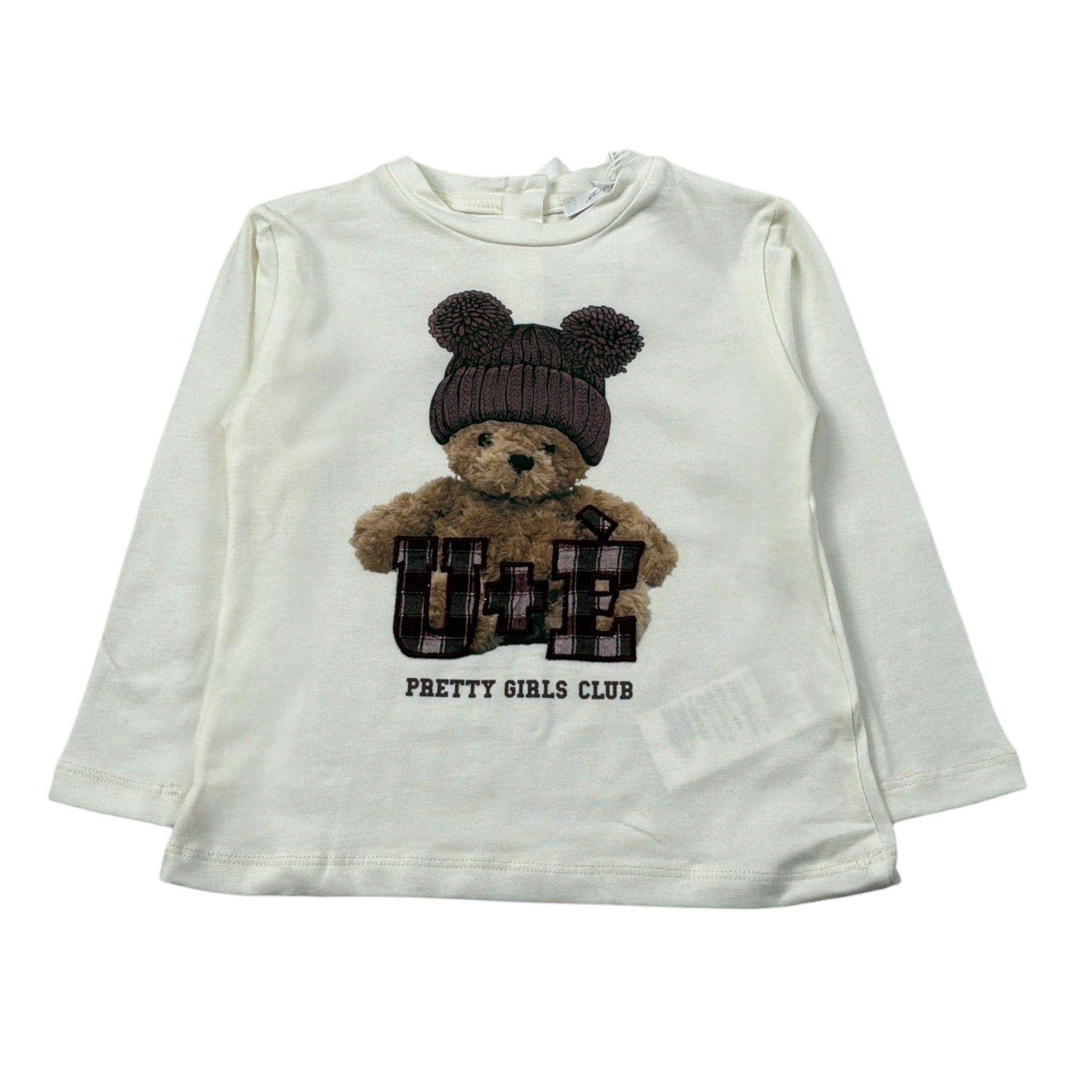 U+È Shirt Girocollo tinta unita con Stampa Panna per Neonata UE2011X PANNA U+è 