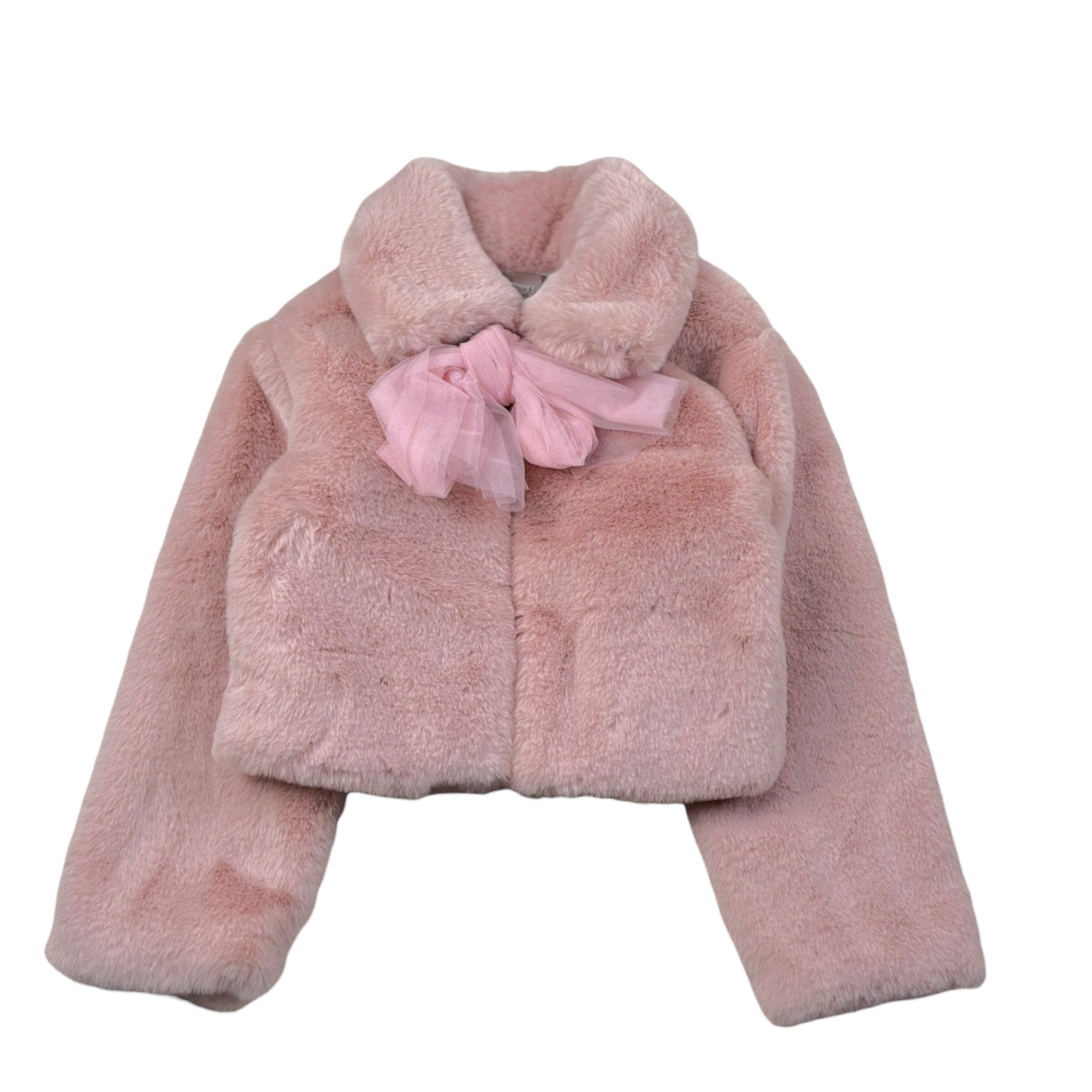 U+È Pelliccia tinta unita con Fiocco Rosa per Bambina UE2018 ROSA U+è 