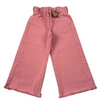U+È Pantalone tinta unita Modello Palazzo Rosa per Bambina UE2032J ROSA U+è 