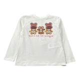 U+È Shirt tinta unita con Stampa Panna per Bambina UE2040J PANNA U+è 