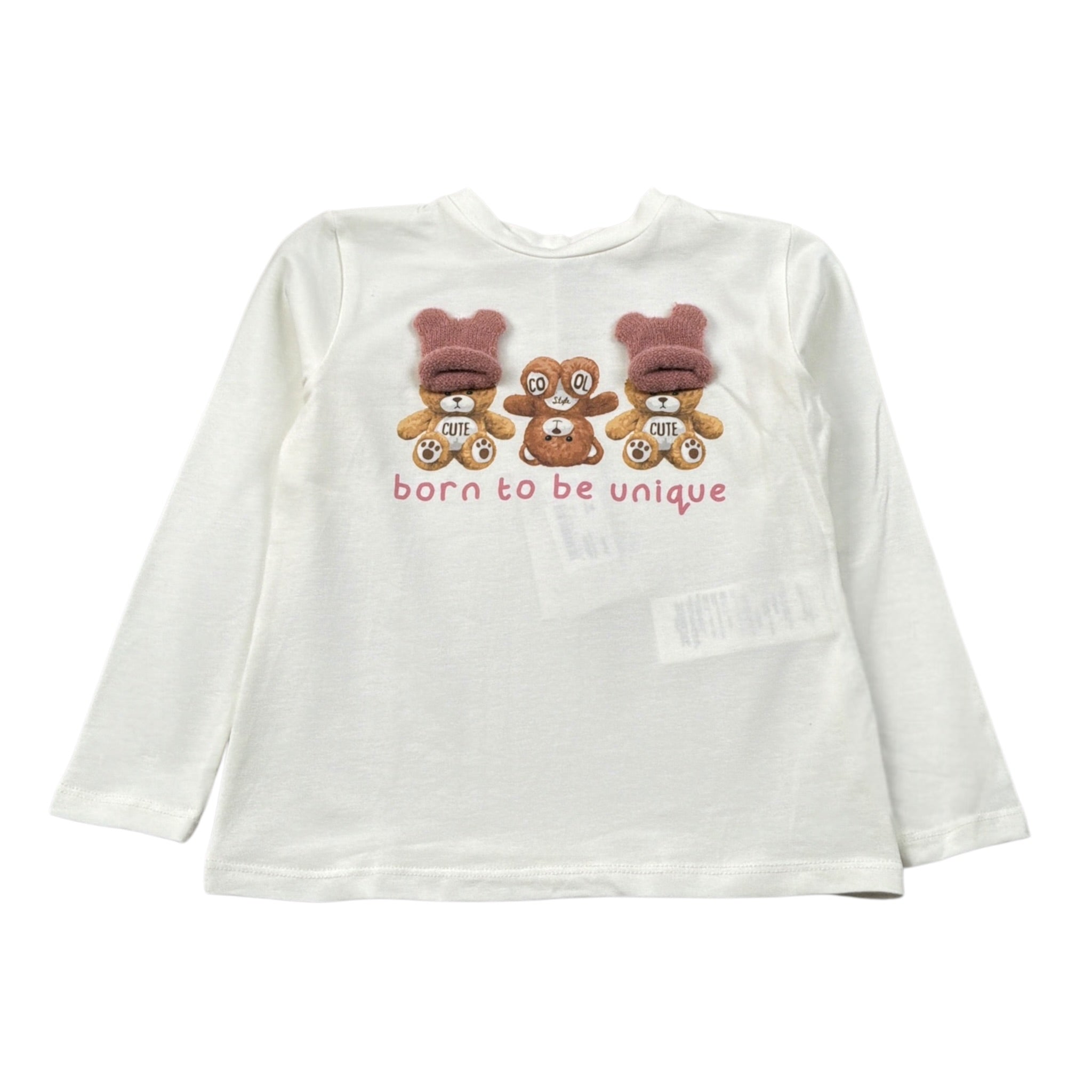 U+È Shirt tinta unita con Stampa Panna per Bambina UE2040J PANNA U+è 