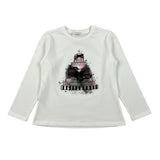 U+È Shirt Girocollo tinta unita con Stampa Bianco per Neonata UE2061 BIANCO U+è 