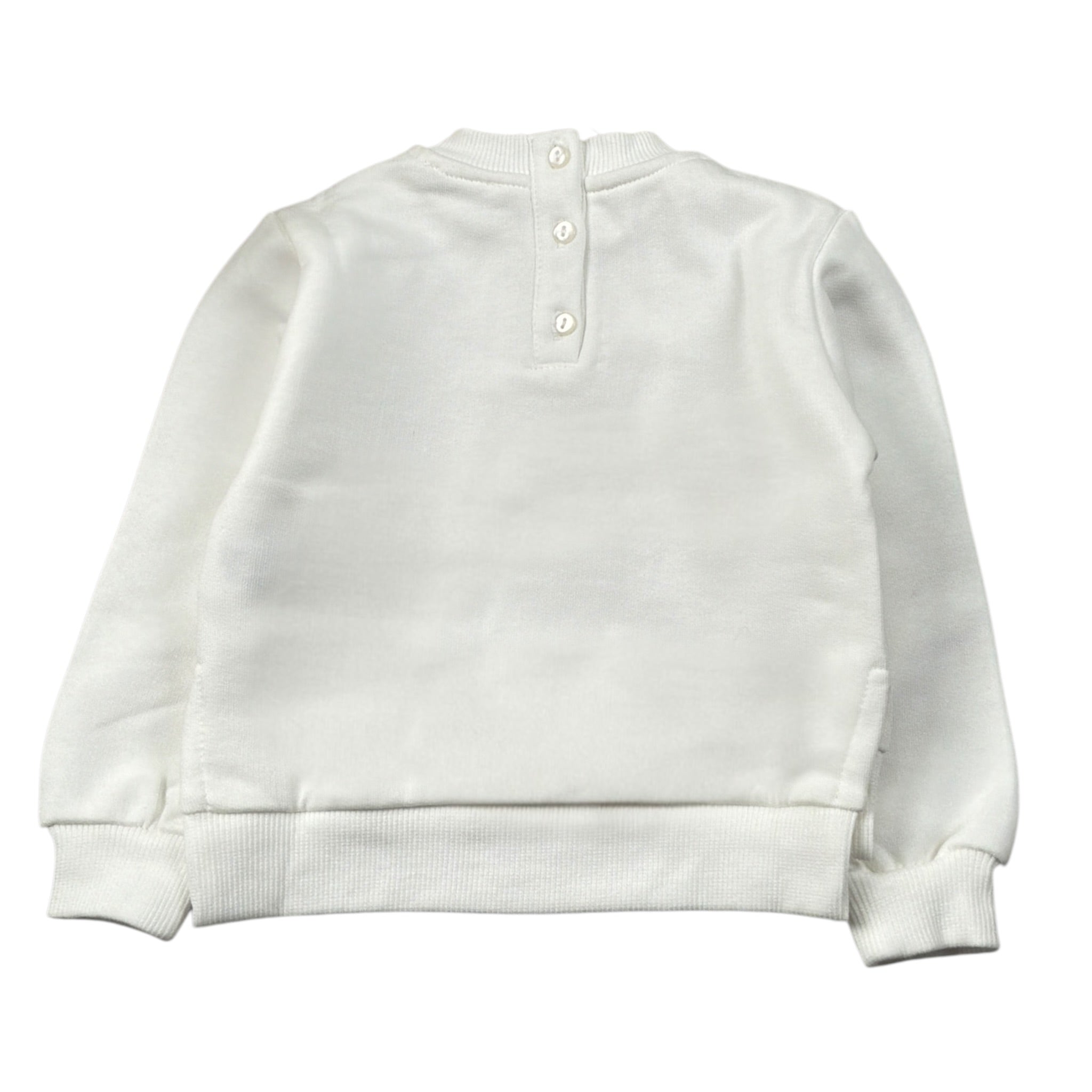 U+È Felpa Chiusa Girocollo tinta unita Bianco per Bambina UE2064X BIANCO U+è 