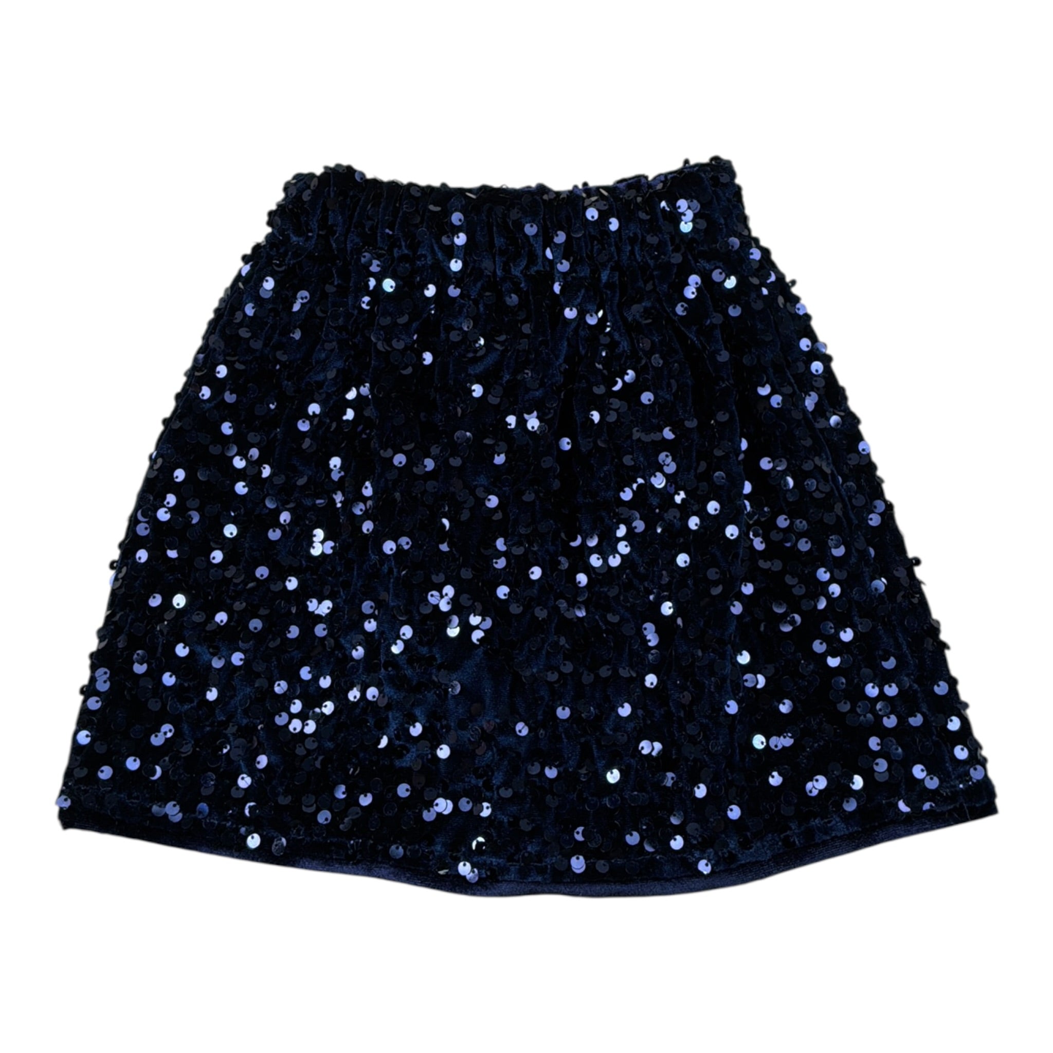 U+È Gonna tinta unita con Paillettes Blu per Bambina UE2082J BLU U+è 