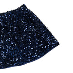 U+È Gonna tinta unita con Paillettes Blu per Bambina UE2082J BLU U+è 