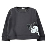 U+È Felpa Chiusa Girocollo tinta unita con Stampe Grigio per Bambino UEM0419 GRIGIO U+è 
