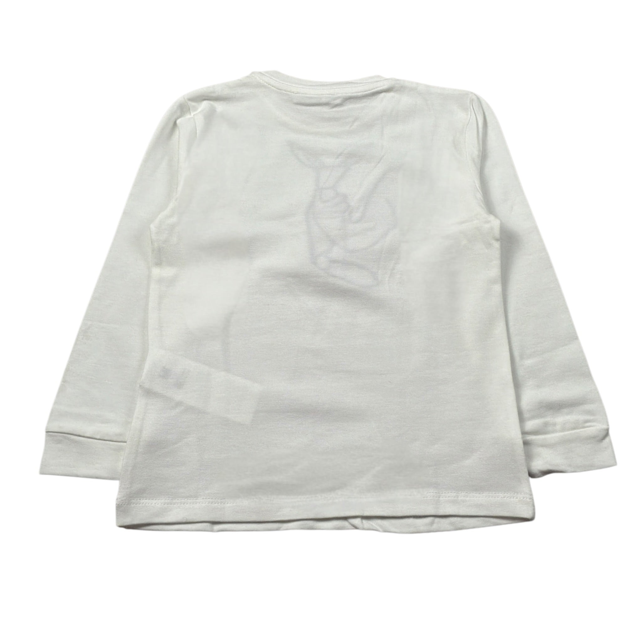 U+È Shirt Girocollo tinta unita con Stampa Bianco per Bambino UEM0450 BIANCO U+è 