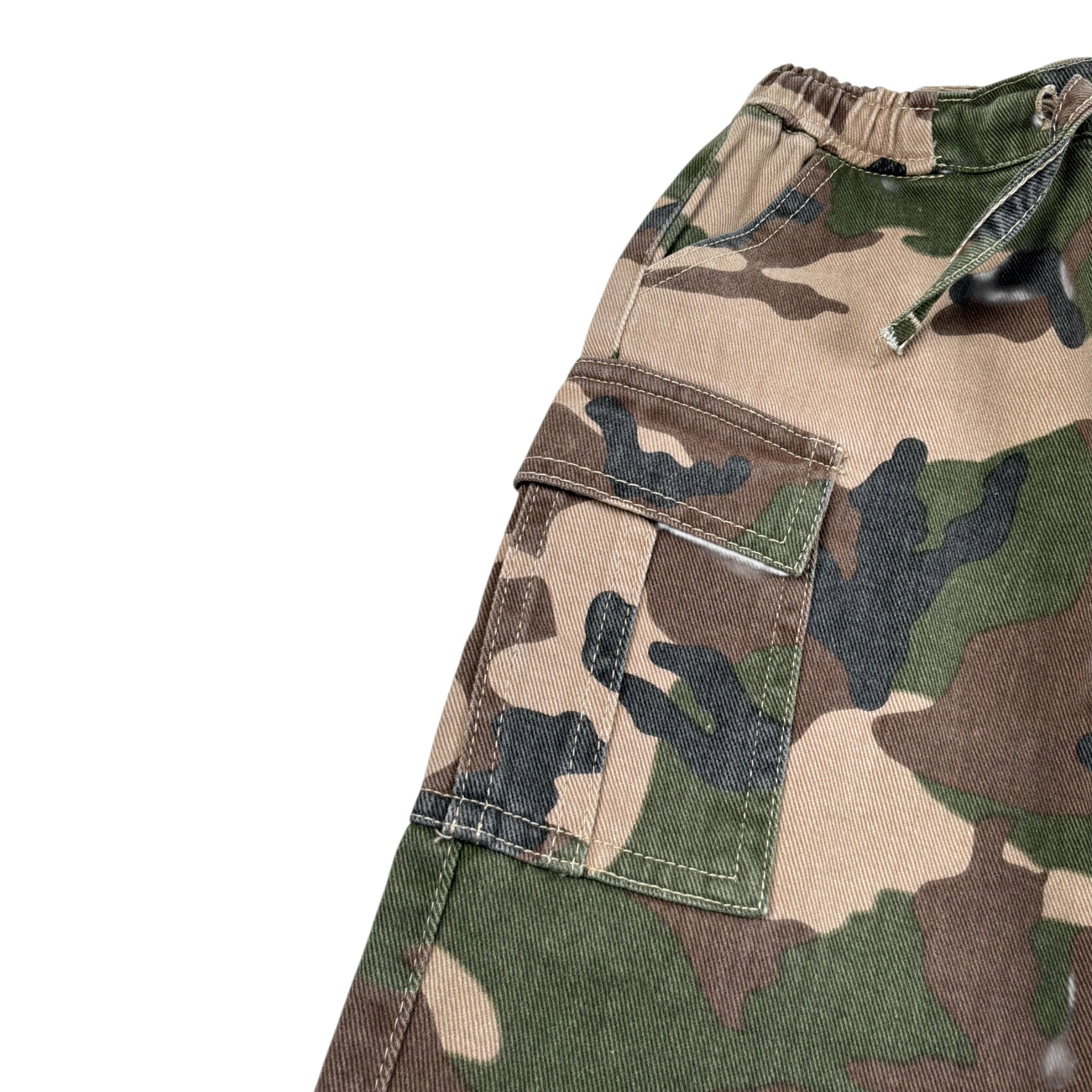 U+È Pantalone tinta unita con Fantasia Militare Verde per Bambino UEM0591X VERDE U+è 