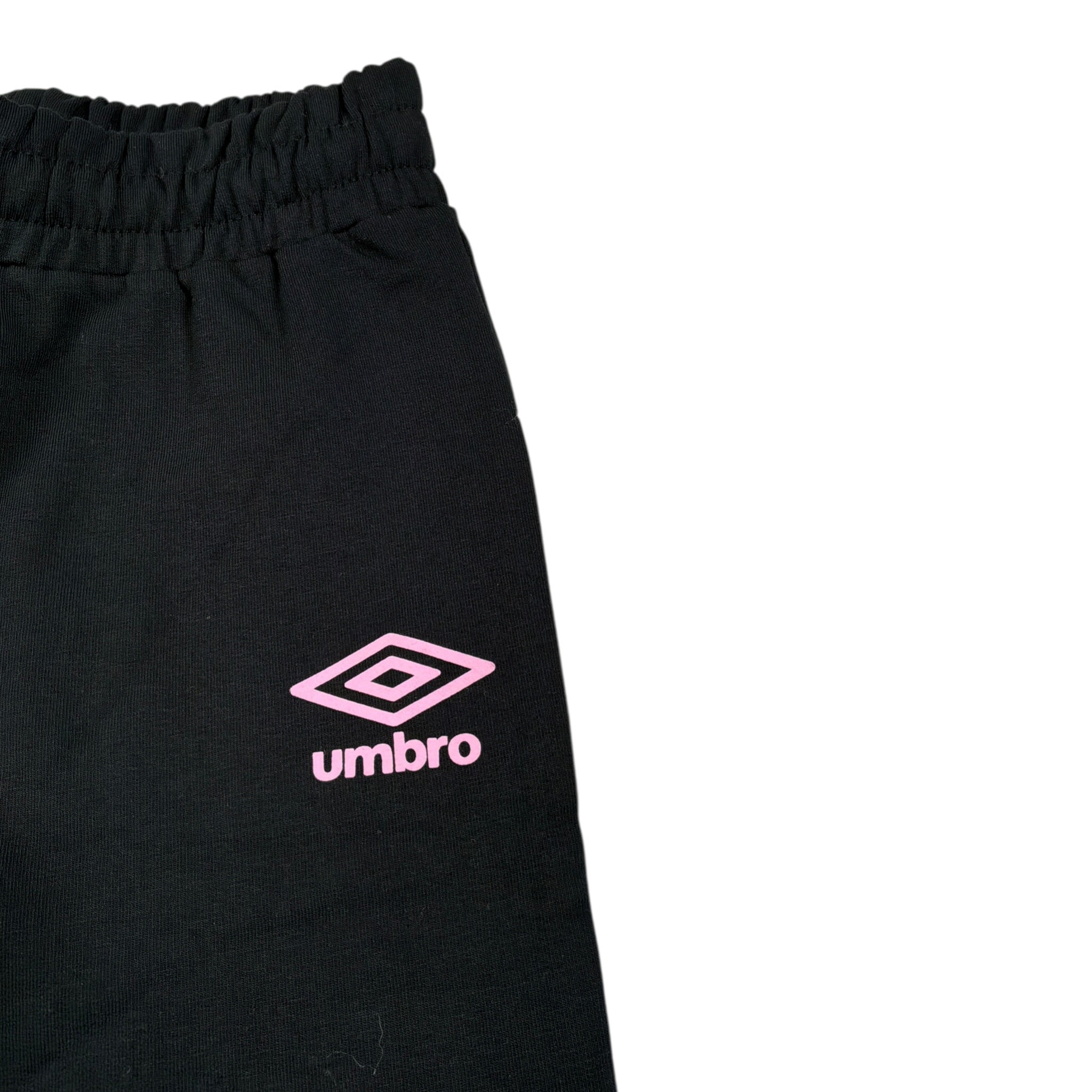 Umbro Pantalone Tuta tinta unita con Stampe Nero per Bambina PNTT1 NERO UMBRO 