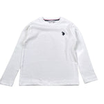U.S. Pollo Assn Shirt tinta unita con Stampa Bianco per Neonato 000065 BIANCO U.S. POLO ASSN 