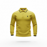 U.S. Pollo Assn Polo tinta unita con Logo Giallo per Bambino 000066 GIALLO U.S. POLO ASSN 