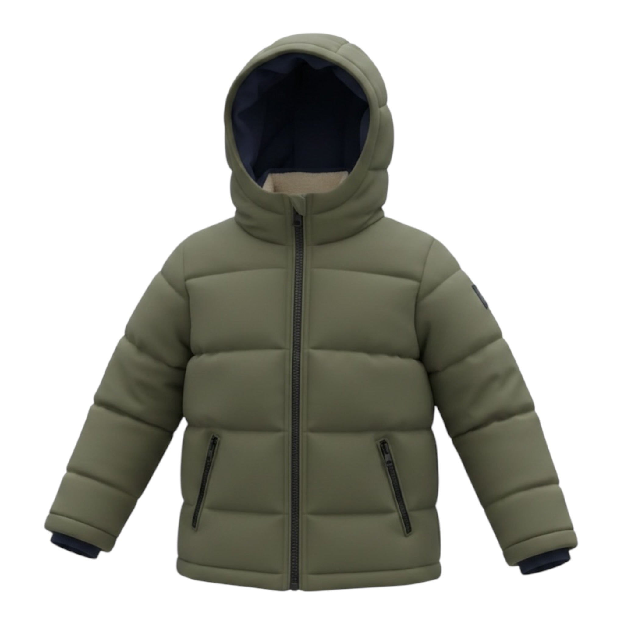 U.S. Pollo Assn Giubbino tinta unita con Zip E Cappuccio Verde per Bambino 000327X VERDE U.S. POLO ASSN 