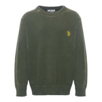 U.S. Pollo Assn Maglia tinta unita con Logo Verde per Bambino 002186X VERDE U.S. POLO ASSN 