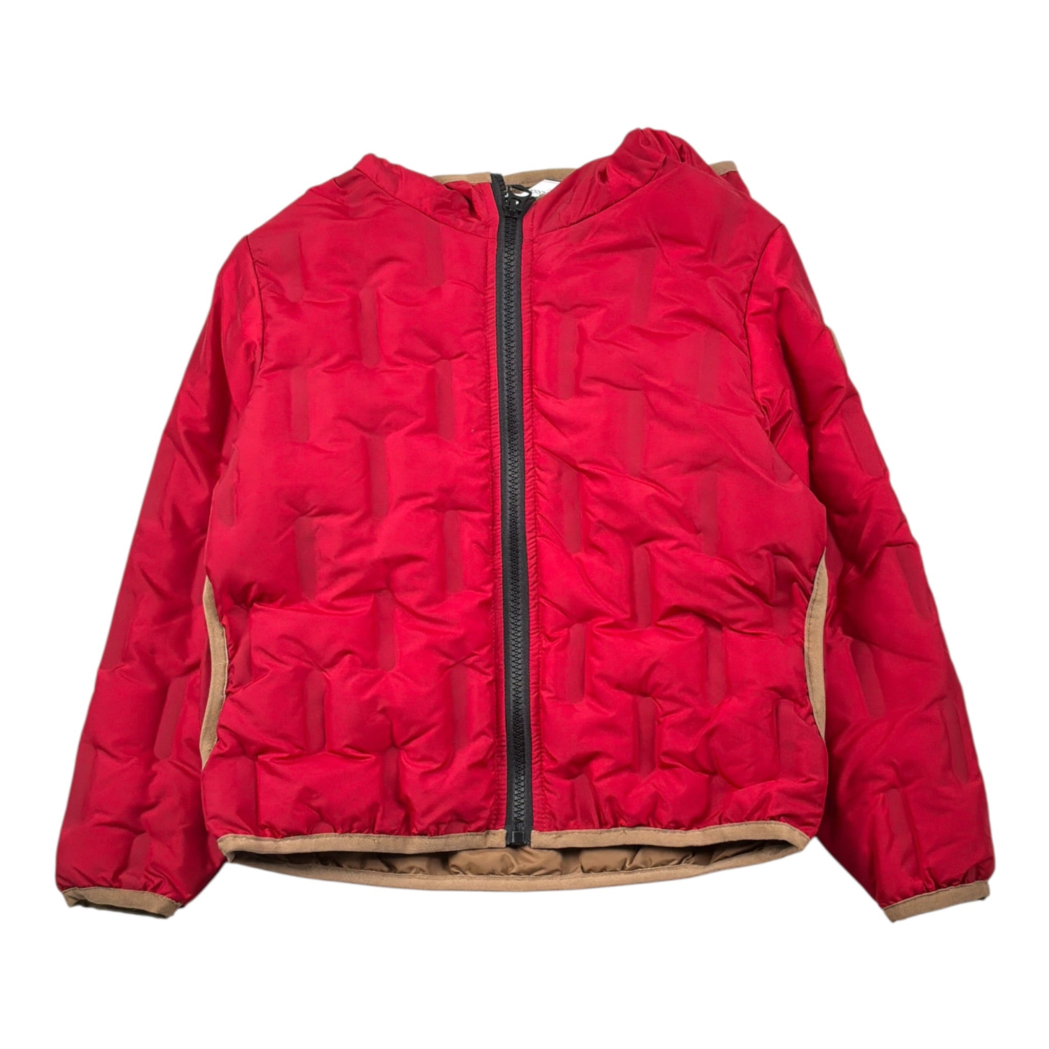 U.S. Pollo Assn Giubbino tinta unita con Zip E Cappuccio Rosso per Neonato US42527002 ROSSO U.S. POLO ASSN 