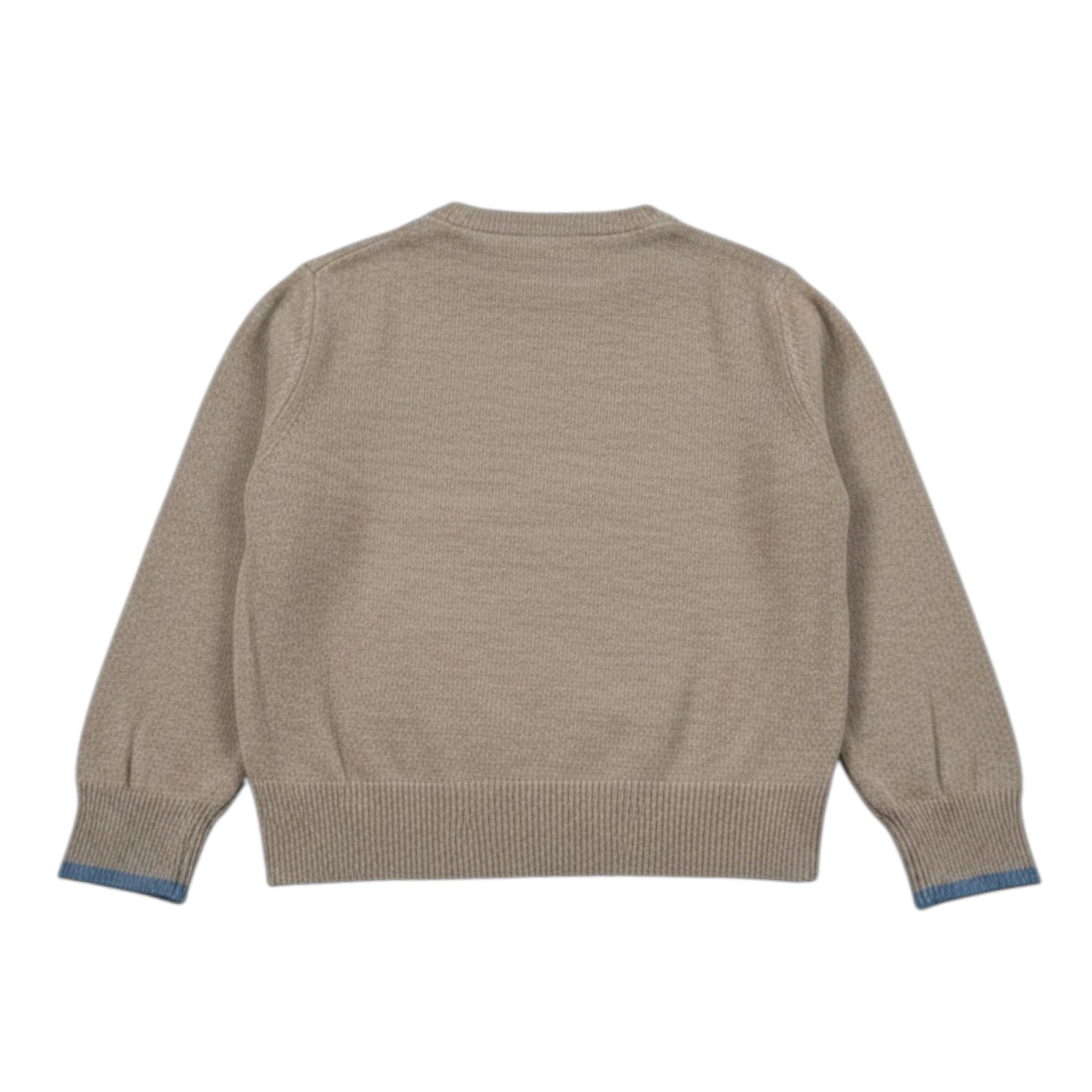 U.S. Polo Assn Maglia Girocollo tinta unita Fango per Bambino LANA FANGO U.S. POLO ASSN 