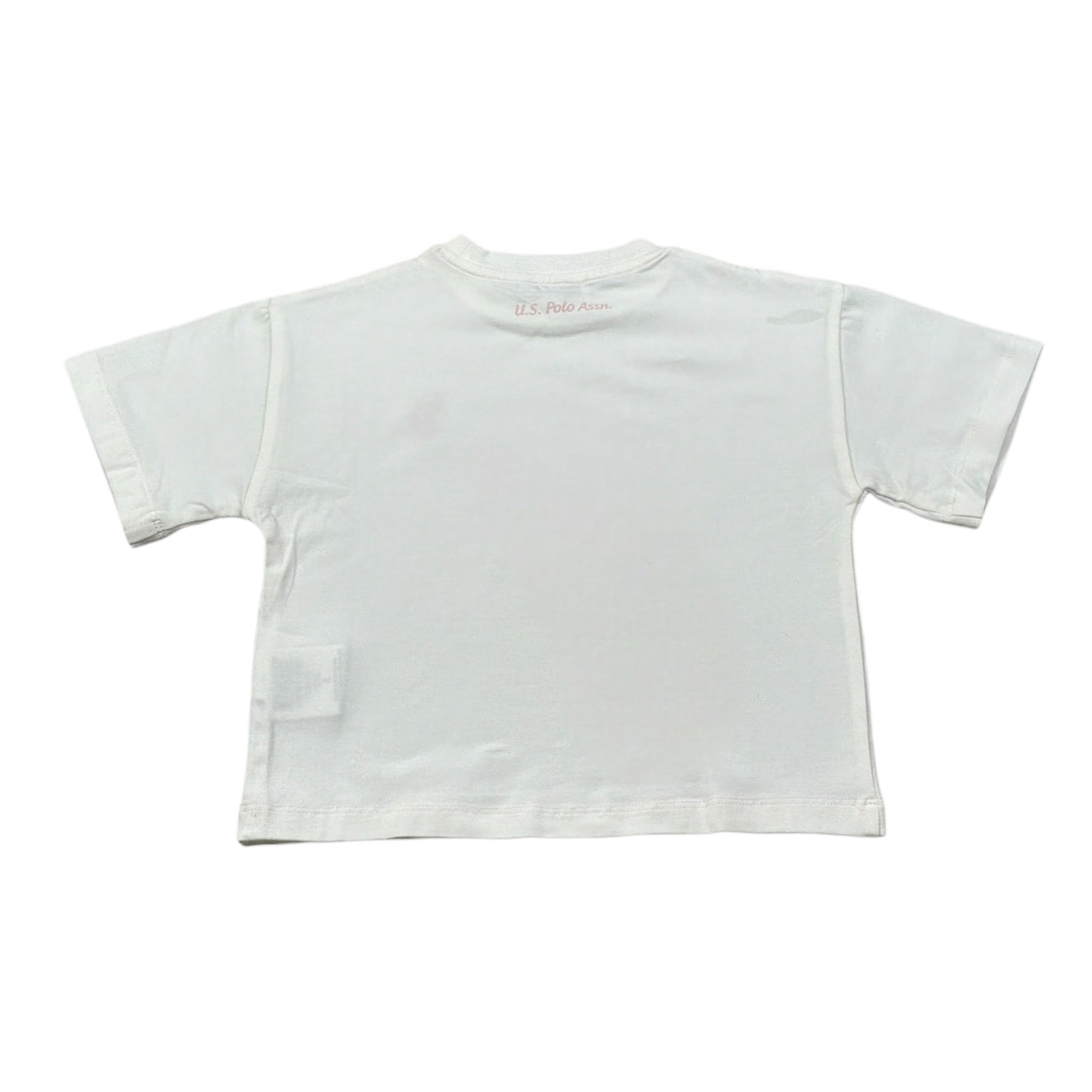 U.S. Polo Assn T-Shirt Girocollo tinta unita con Logo Bianco per Bambina US42610 BIANCO U.S. POLO ASSN 