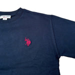 U.S. Polo Assn T-Shirt Girocollo tinta unita con Logo Blu per Bambina US42610 BLU U.S. POLO ASSN 