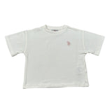 U.S. Polo Assn T-Shirt Girocollo tinta unita con Logo Bianco per Neonata US42610N BIANCO U.S. POLO ASSN 