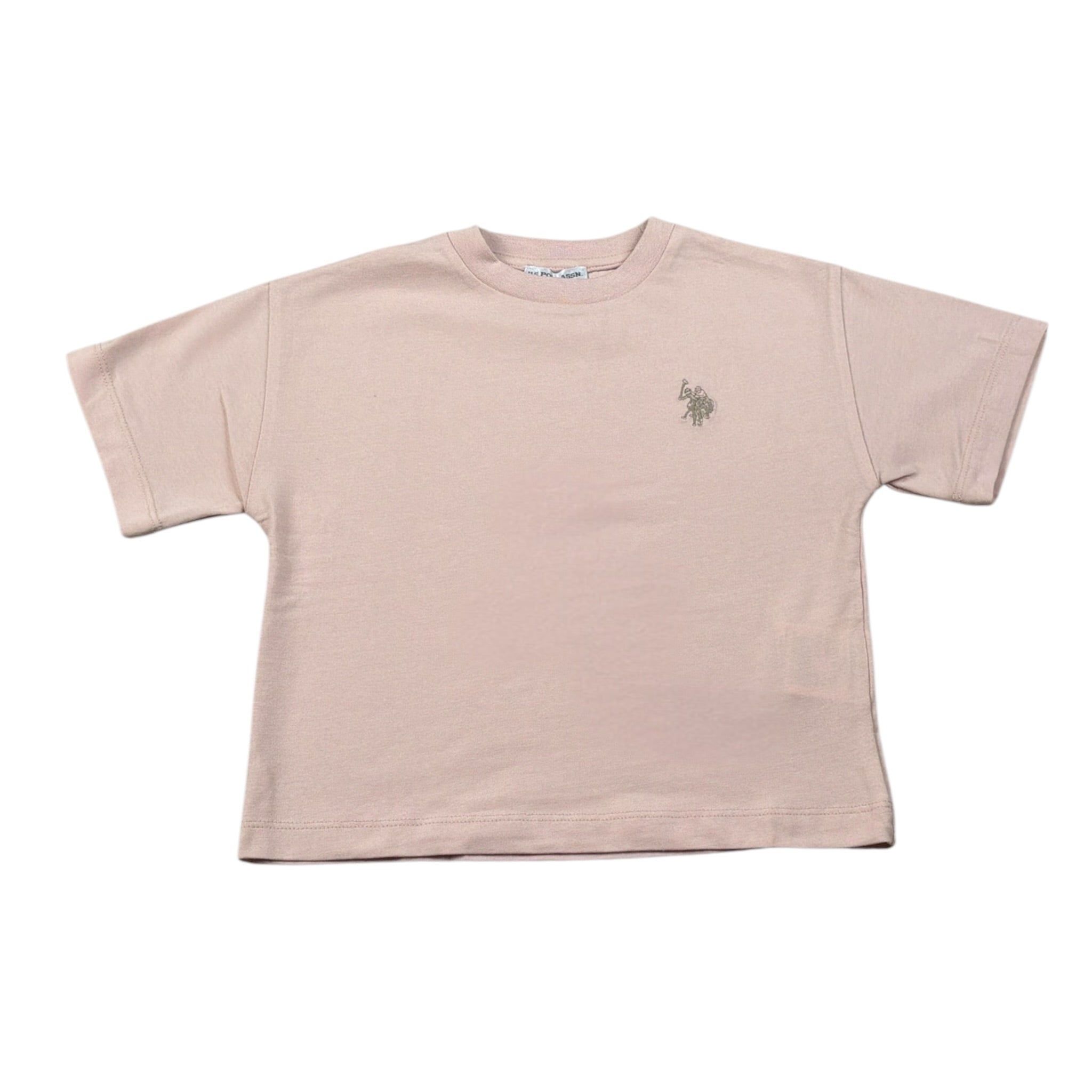 U.S. Polo Assn T-Shirt Girocollo tinta unita con Logo Rosa per Bambina US42610 ROSA U.S. POLO ASSN 