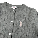 U.S. Polo Assn Cardigan tinta unita con Logo Grigio per Neonata US42675 GRIGIO U.S. POLO ASSN 