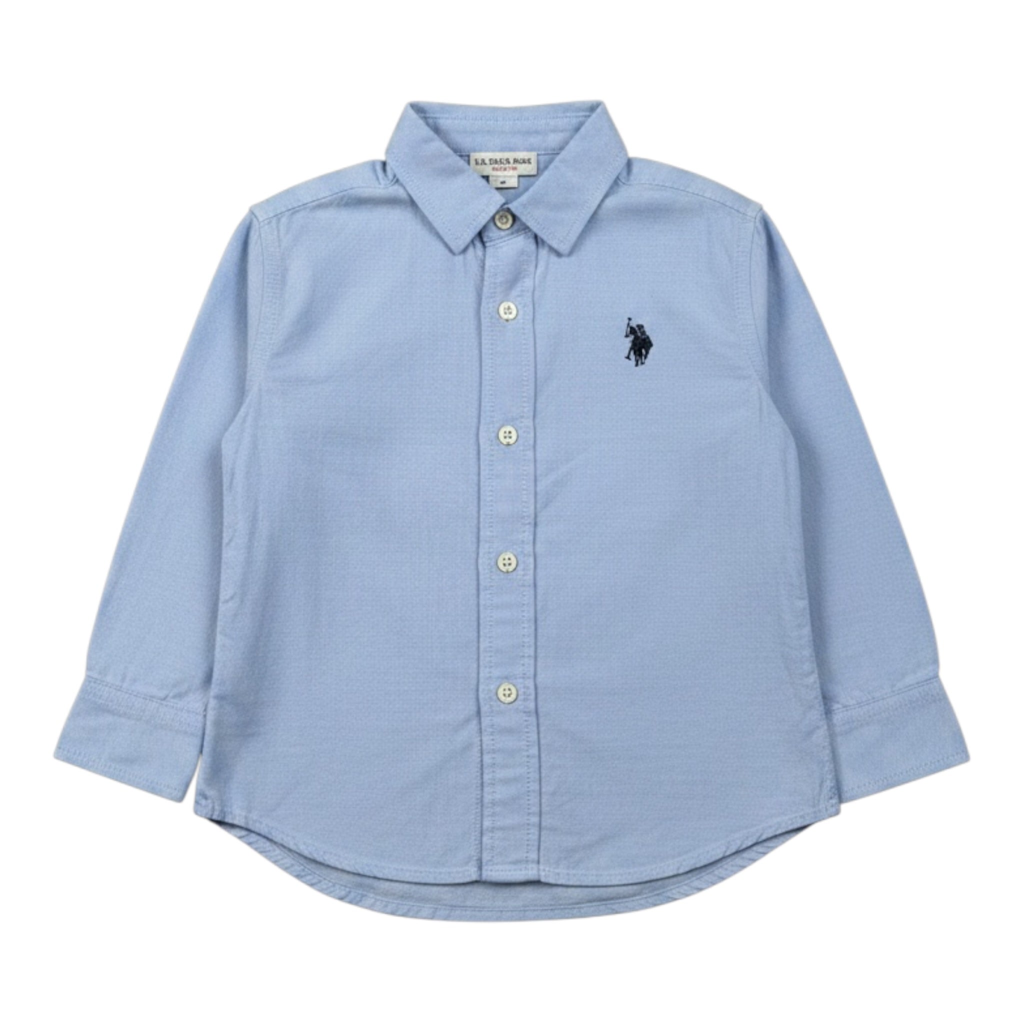 U.S. Polo Assn Camicia Manica Lunga tinta unita Azzurro per Neonato USU42504 AZZURRO U.S. POLO ASSN 