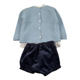 Valentina Bebes Completo 3 Pezzi Maglia-Cintura-Bermuda Azzurro per Neonato HADA7 AZZURRO VALENTINA BEBES 