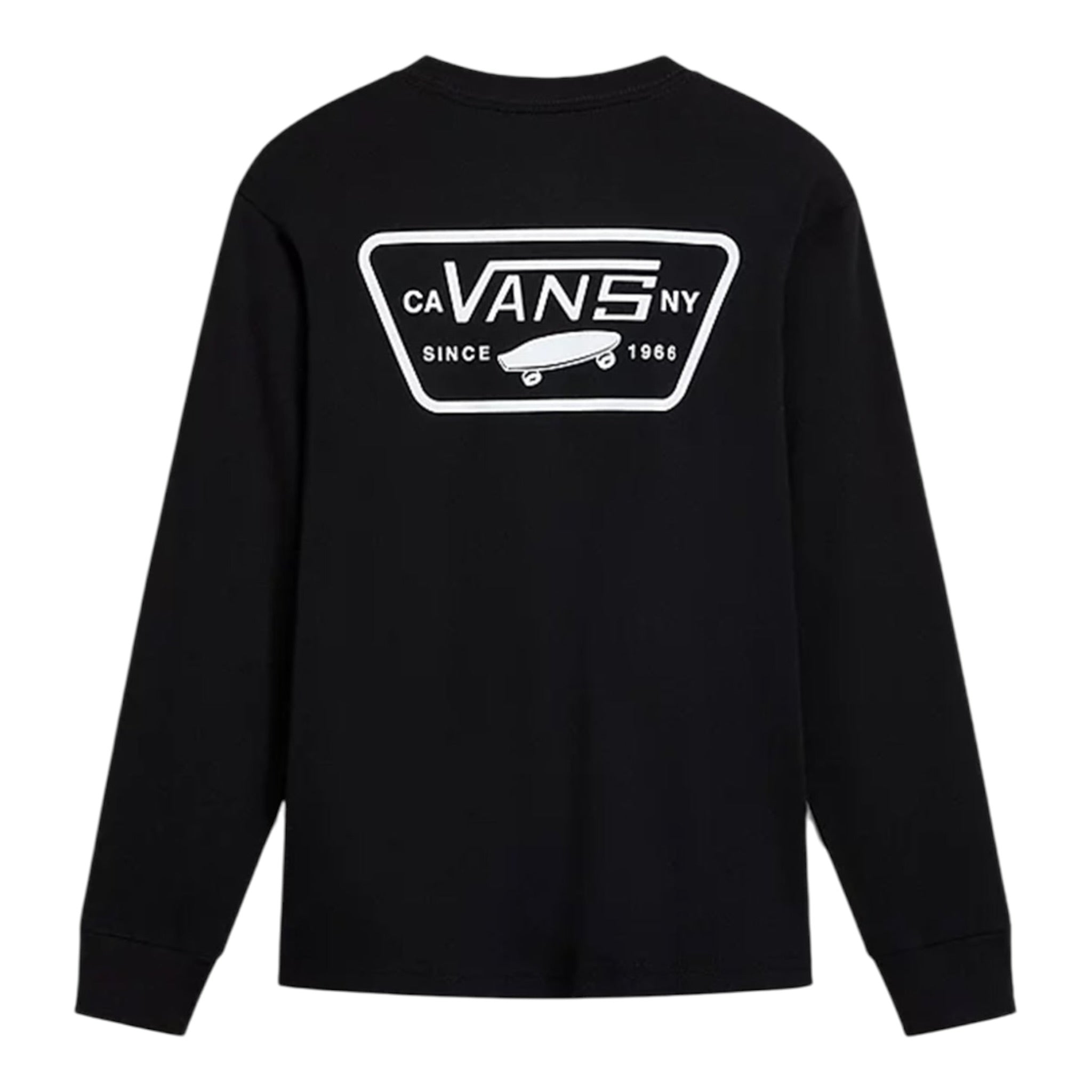 Vans Shirt Girocollo tinta unita con Logo Nero per Bambino VN000JCTBLK NERO VANS 