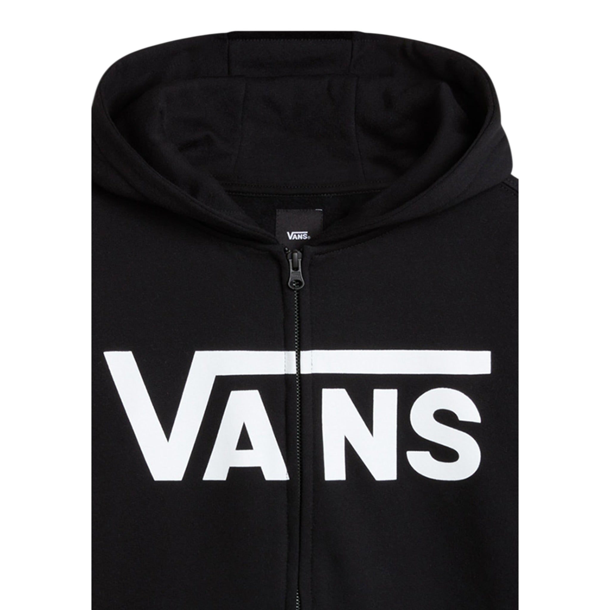 Vans Felpa tinta unita con Logo E Zip Nero per Bambino VN000JYBBLK1X NERO VANS 