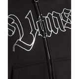 Vans Felpa tinta unita con Zip E Cappuccio Nero per Bambina VN000PPMBLK NERO VANS 