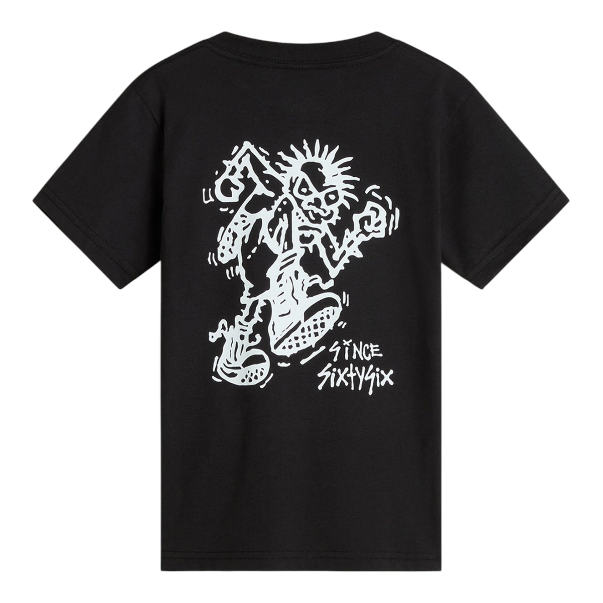 Vans T-Shirt Girocollo tinta unita con Logo Nero per Bambino VN000Q02BLK NERO VANS 
