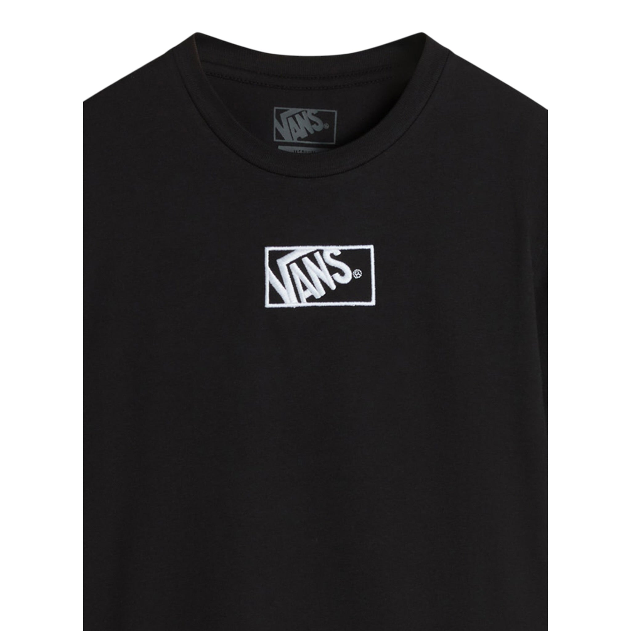 Vans T-Shirt Girocollo tinta unita con Logo Nero per Bambino VN000RBCBLK NERO VANS 