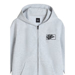 Vans Felpa con Zip E Cappuccio tinta unita con Logo Grigio per Bambino VN000RBN1QI GRIGIO VANS 