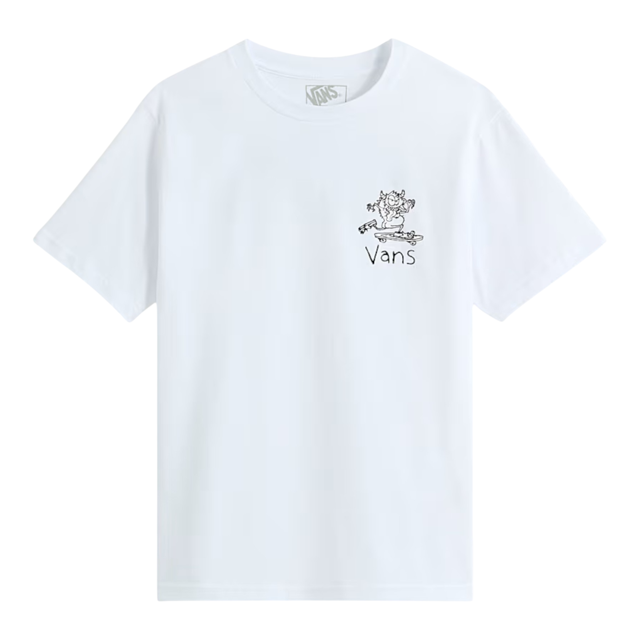 Vans T-Shirt tinta unita con Stampa Bianco per Bambino VN000RDSWHT BIANCO VANS 