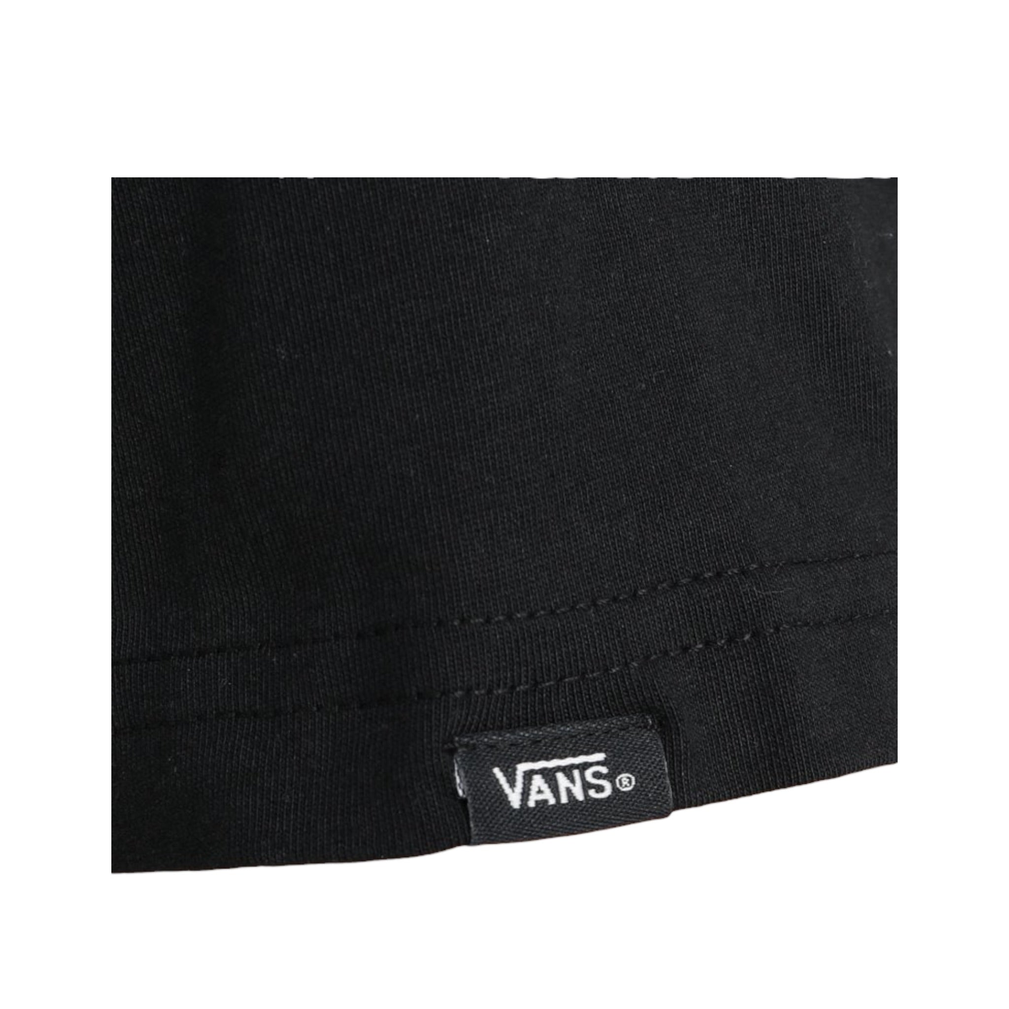 Vans T-Shirt Girocollo tinta unita con Logo Nero per Bambino VN0A3IJ1BLK NERO VANS 