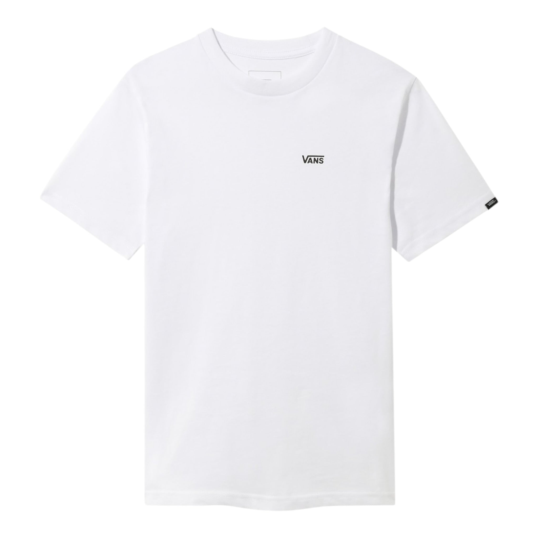 Vans T-Shirt tinta unita Girocollo con Logo Bianco per Bambino VN0A4MQ3WHT BIANCO VANS 